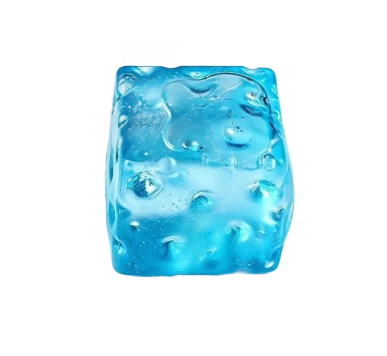 Blue Cheese wedge-shaped squishy fidget toy for kids